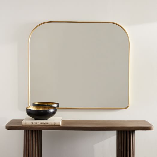 Streamline Metal Wide Arch Mantel Mirror | West Elm
