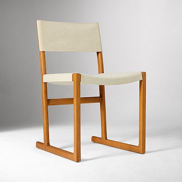 Clyde Dining Chair, Performance Washed Canvas, Sand