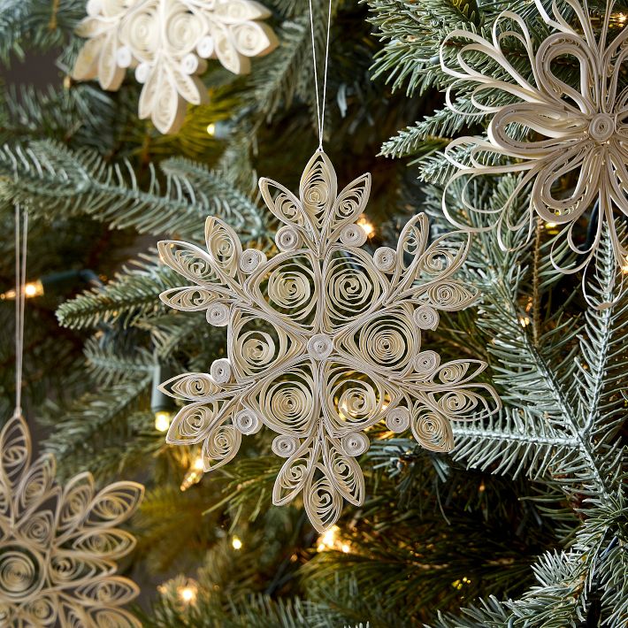 Paper Quilling Snowflake Ornaments (Set of 9)
