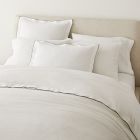 European Flax Linen Merrow Edge Duvet Cover &amp; Shams