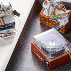 Glass Record Player Ornament