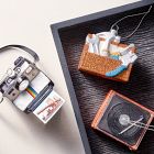 Glass Record Player Ornament