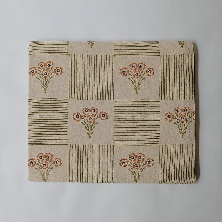 Soil to Studio Shreya Block-Printed Cotton Tablecloth