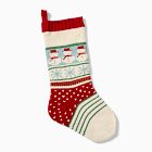 Fair Isle Knit Stocking - Snowmen