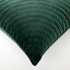 Quilted Ripple Velvet Pillow Cover