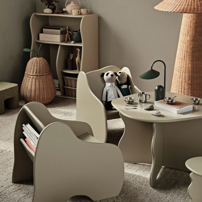 ferm LIVING Braided Storage L 洋ナシ Braided Basket - Low - Natural | ferm LIVING – Ferm Living
