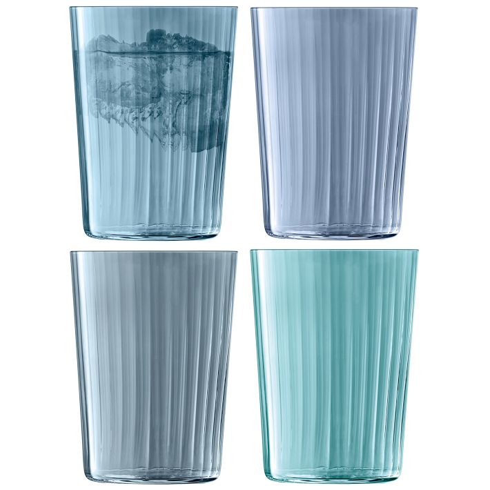 Gems Tall Drinking Glass Set 19oz - Sapphire Blue set of 4