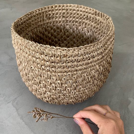 Handwoven Natural Fique Fiber Bread Basket
