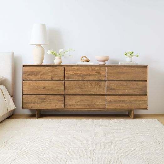 West elm wood tiled dresser discount