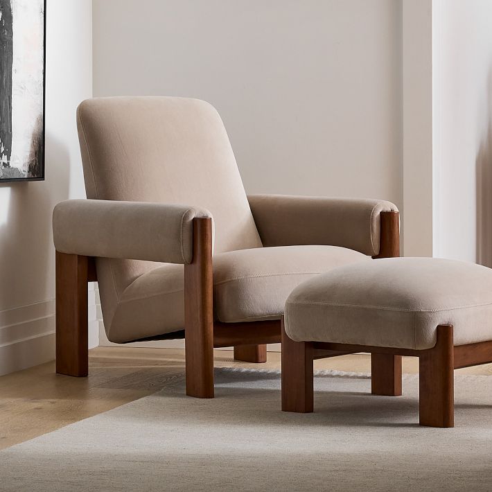 Nils Chair Ottoman Set West Elm