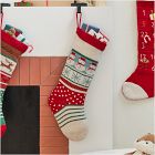 Fair Isle Knit Stocking - Snowmen