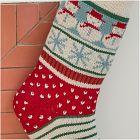 Fair Isle Knit Stocking - Snowmen