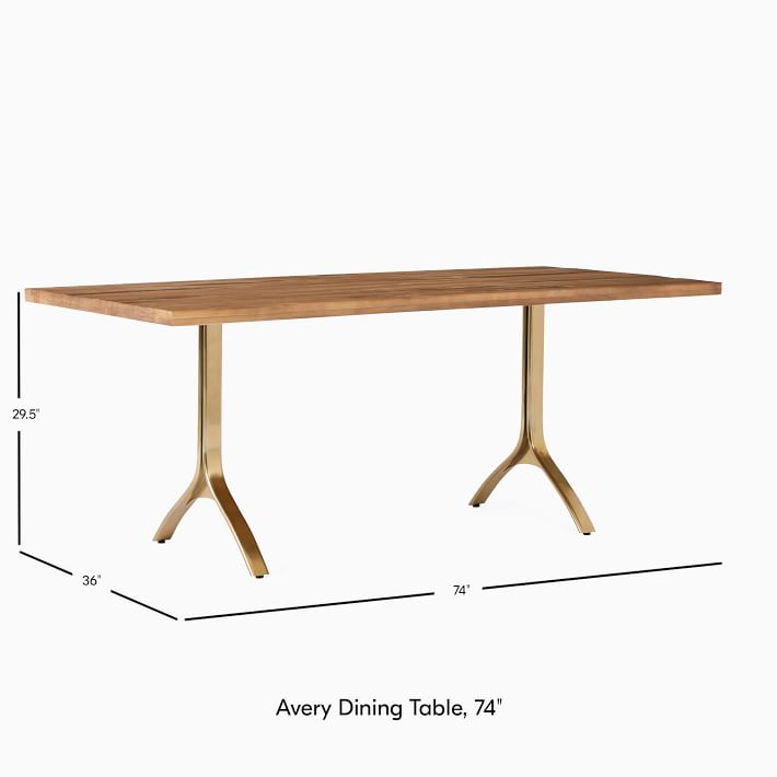 Avery Wishbone Dining Table 74