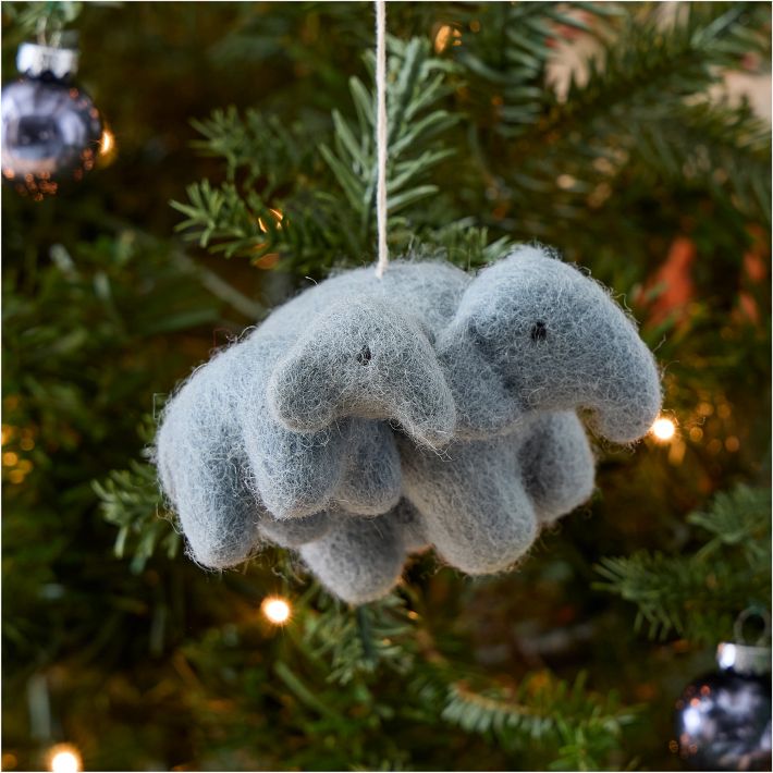 Baby's First Holiday Felt Elephant Ornament