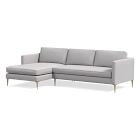 Harris Loft 2-Piece Chaise Sectional (106&quot;) - Metal Legs