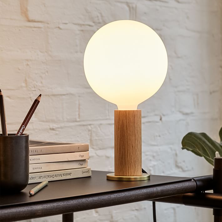 NODEL DESIGN Teak Dish M、S 4セット Tala Knuckle Table Lamp w/Sphere IV Bulb | Modern Light