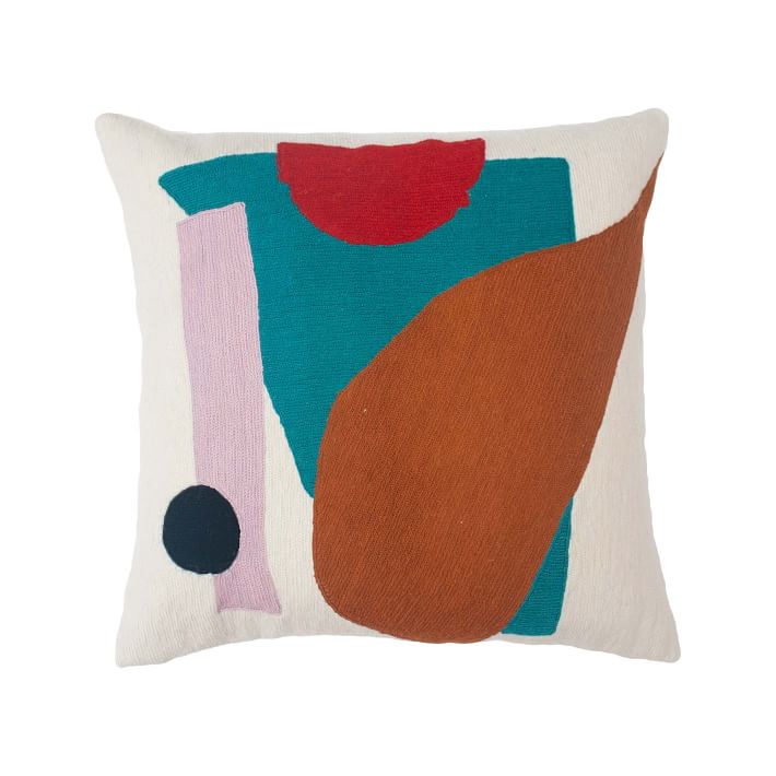 Leah Singh Blah Blah Pillow Cover - Shapes