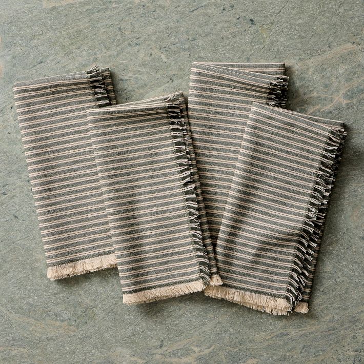 Sadie Stripe Napkin Set of 8 (Green)