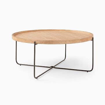 Willow 36&quot; Coffee Table, Cerused White