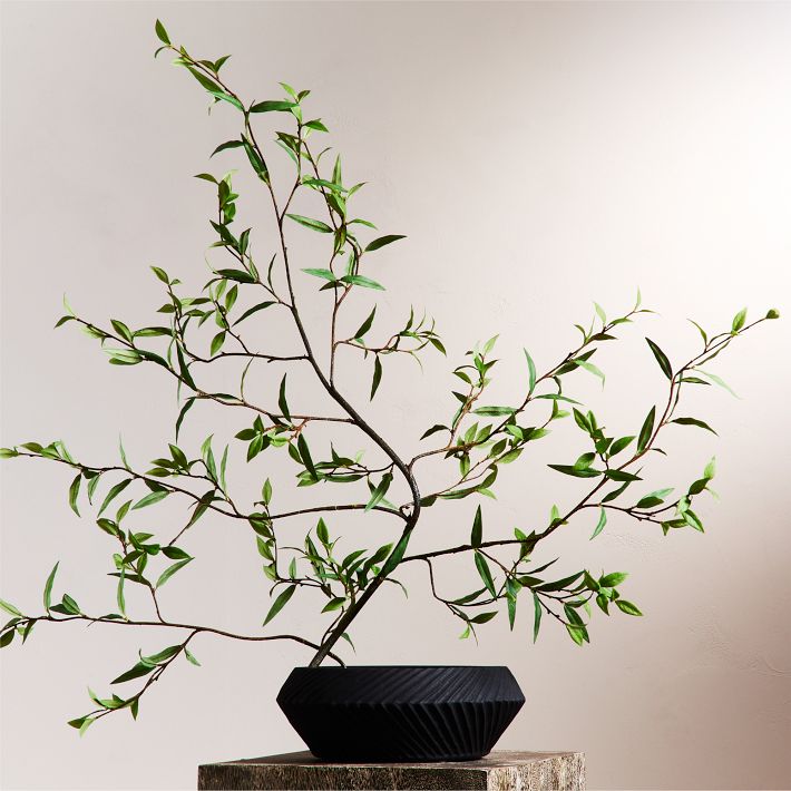 Faux Green Leaf Branch
