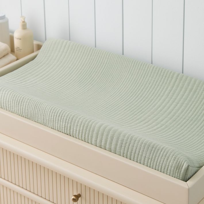 Organic Cotton Matelasse Changing Pad Cover