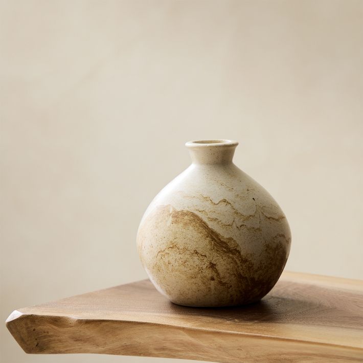 Sahar Ceramic Vases | 5" H | Natural Tone