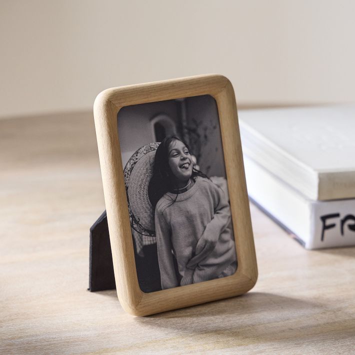 4x6 Modern Rounded Wooden Tabletop Frames - Wood Finish: Light Ash