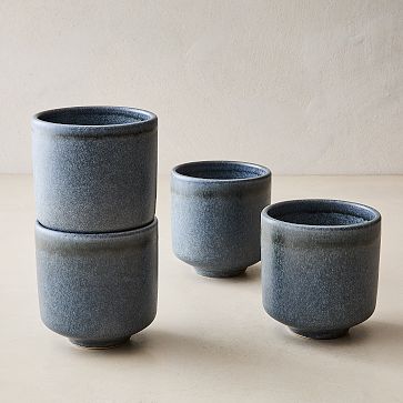 Aaron Probyn Kanto Mug, Arctic Blue, Set of 4