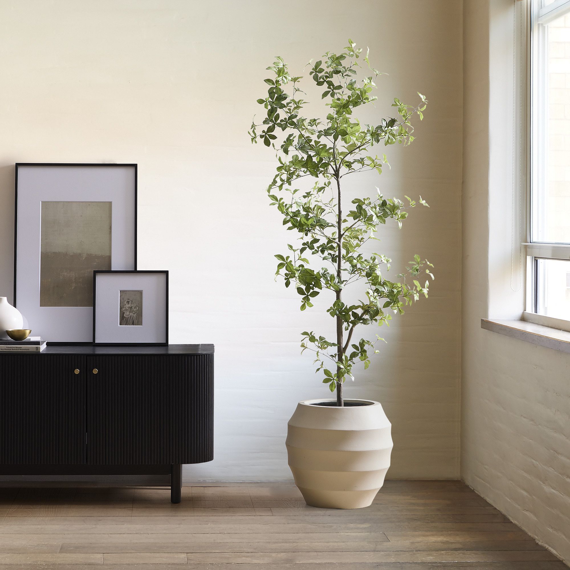 Faux Potted Quince Leaf Tree | Elegant Home Decor