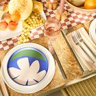 Modern Melamine Printed Outdoor Salad Plate Sets