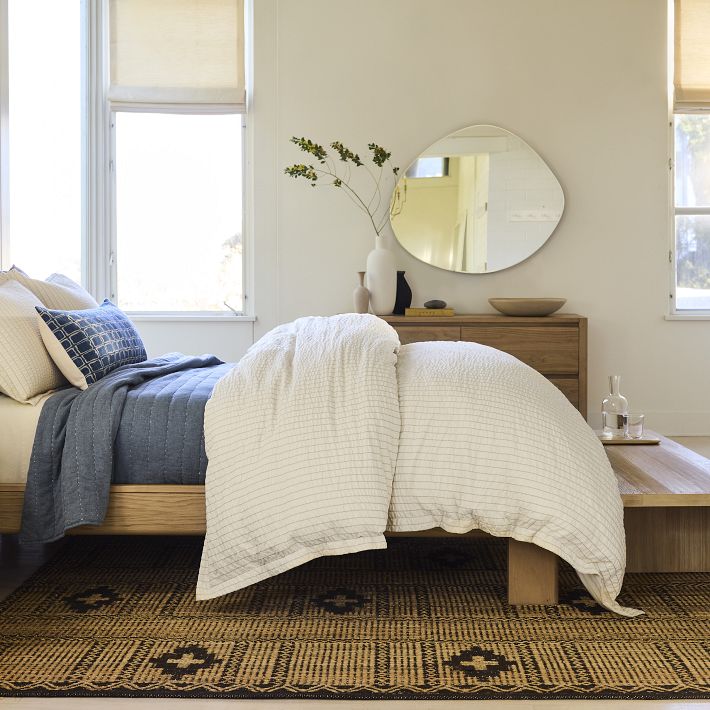 Silk Squares Lumbar Pillow Cover | West Elm