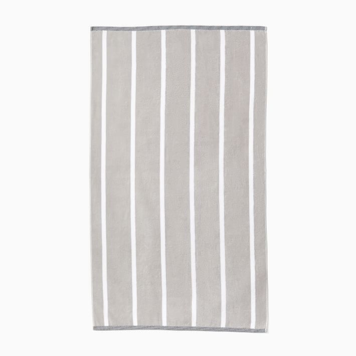 Woven Stripe Beach/Pool Towel - Frost Gray