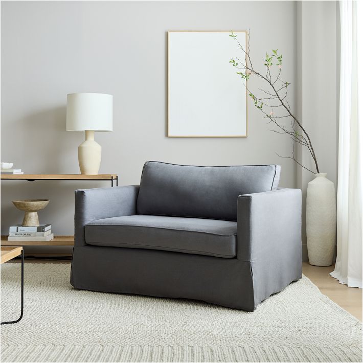 Harris Skirted Slipcover Chair and a Half