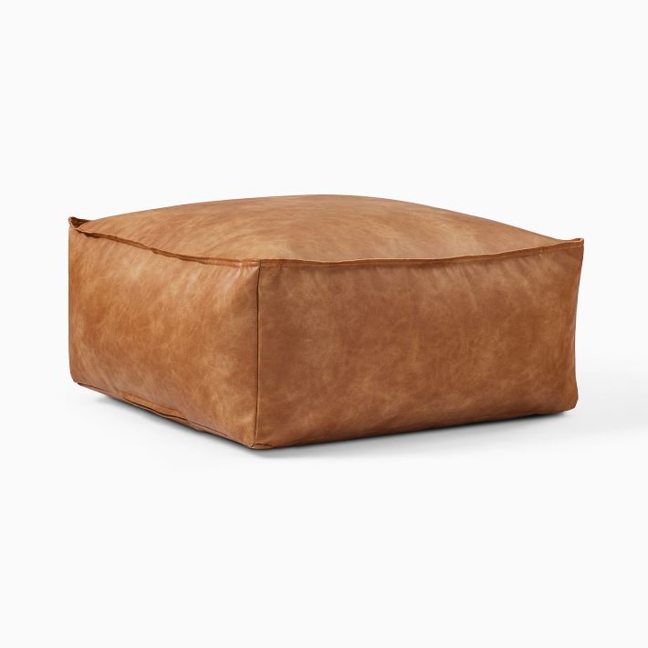 Open Box: Vegan Leather Lounger Ottoman