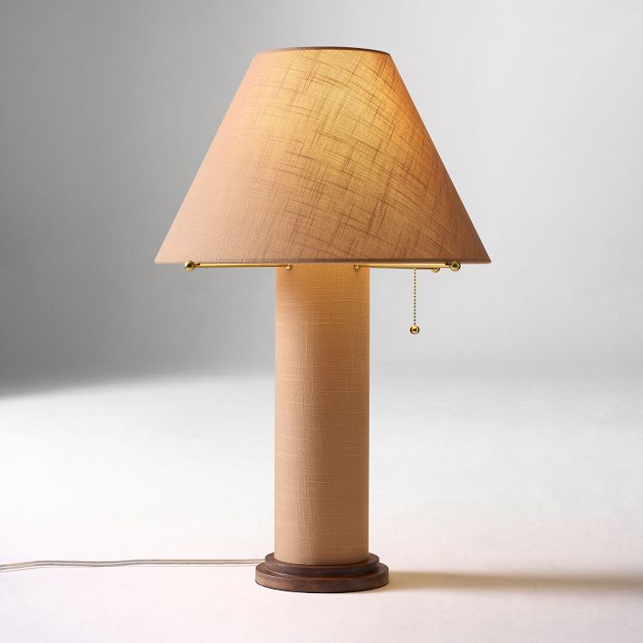 Pierce & Ward Linen Table Lamp (25")