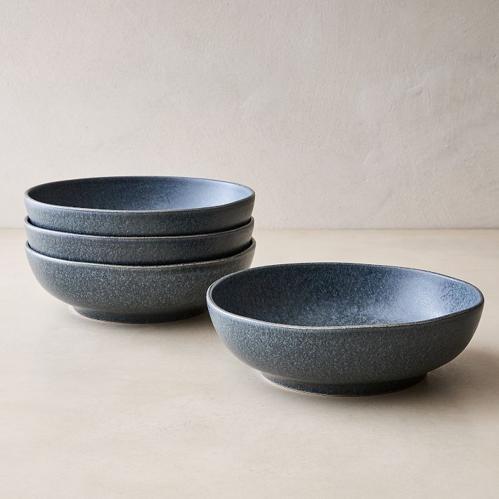 Kanto Stoneware Pasta Bowl Set - Arctic Blue