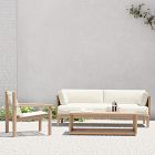 Catalina Outdoor Sofa (76&quot;), Cusco Textilene&#174; Sling Lounge Chair &amp; Calla Coffee Table (48&quot;) Set