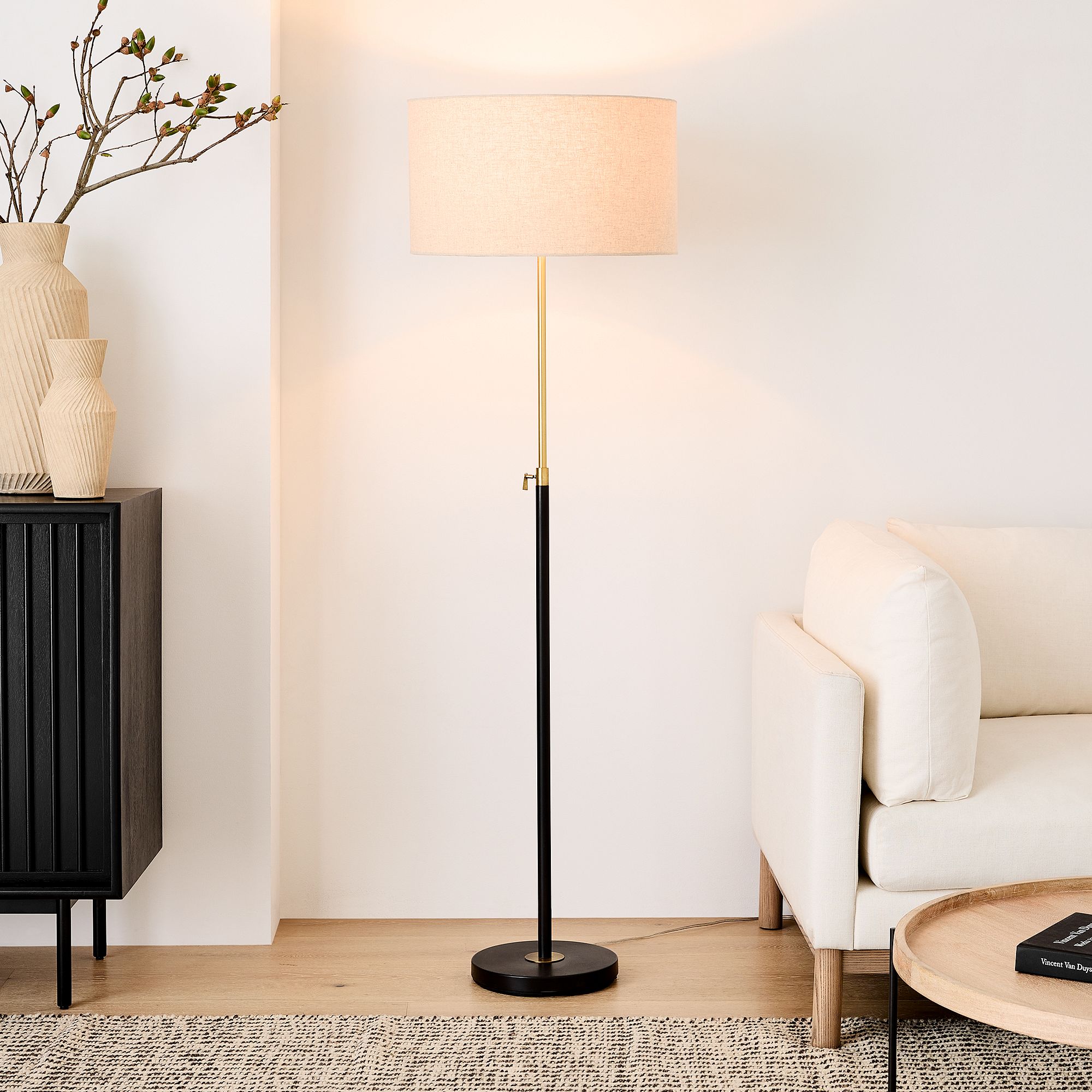 Telescoping Adjustable Floor Lamp - 60"