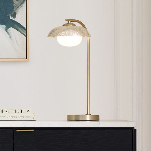Modern Deco LED Wireless Charging & USB Task Lamp | Modern
