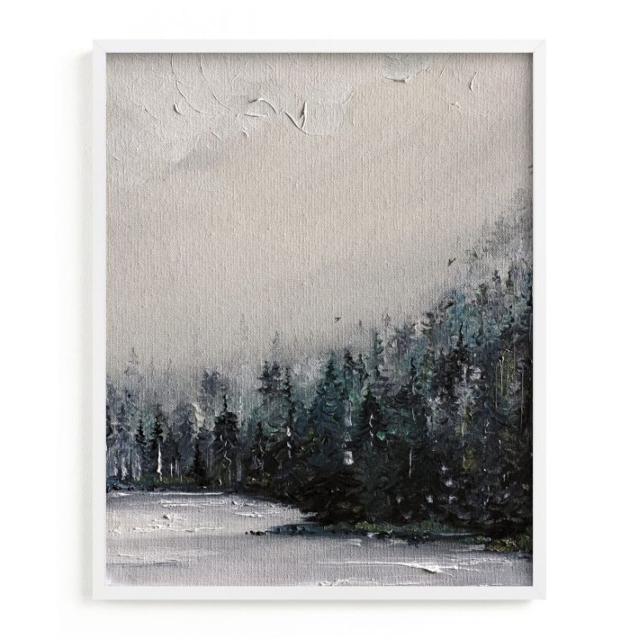 Fog &amp; Forest Framed Wall Art by Minted for West Elm