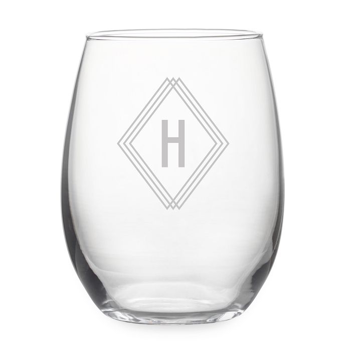 Monogram Stemless Wine Glasses (Set of 4)