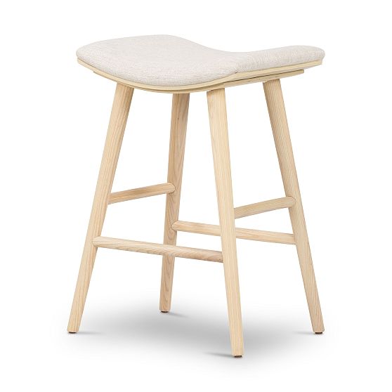Essence Natural Solid Wood Saddle Style Counter Stool