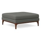 Open Box: Parker Ottoman, Poly, Twill, Slate, Cool Walnut