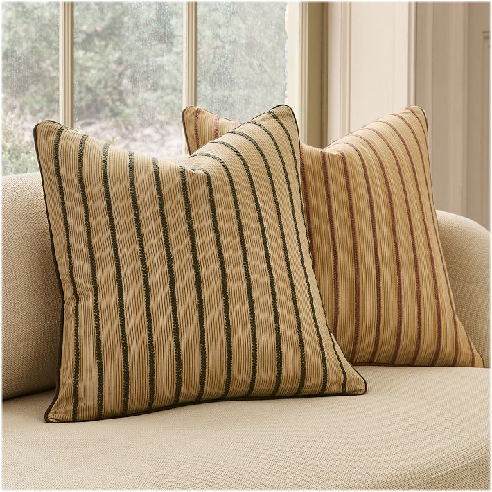 Pierce &amp; Ward Filigree Stripe Pillow Cover