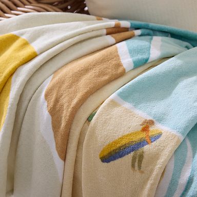 West elm ビーチ イラスト ビーチタオル Bath Sheet Beach Towels | West Elm