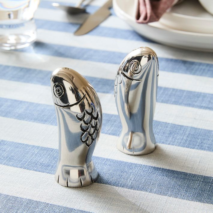Sardine Metal Salt & Pepper Shakers