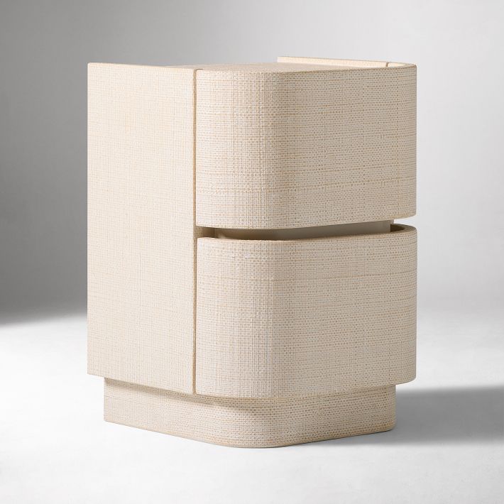 Solstice Painted Raffia Mini Nightstand (16")