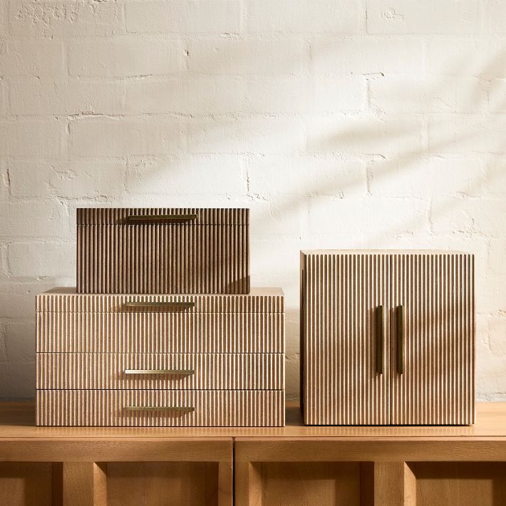 Modern Fluted Jewellery Boxes