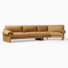 Parry Leather 2-Piece Wedge Sectional (140&quot;)