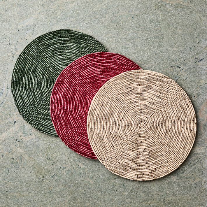 Wood Beaded Linens Placemats